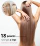 18 Pouces - Rallonges À Clips Cheveux Remy
