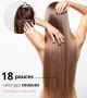 18 Pouces - Rallonges Cousues (Trames) Cheveux Humains Naturels