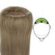Blond Cendré #22 Volumateur 14 pouces (Topper) Perte De Cheveux Pour La Couronne Complète (Dimensions: 6.5 pouces x 2.25 pouces, Poids: 50g) Cheveux Remy Hair