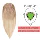 Blond Foncé Balayage Volumateur 14 pouces (Topper) Perte De Cheveux Sur La Séparation De Cheveux Large Couverture (Dimensions: 3 pouces - 5.75 pouces x 5 pouces, Poids: 60g) Cheveux Remy Hair