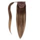 Brun Foncé & Balayage Blond Postiche (Ponytail Queue de Cheval) - Cheveux Humains Naturels 18 Pouces