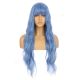 DM1810941-v4 Blue Perruque Longue Cheveux Synthétiques avec Toupet 