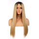 FU190302668 - Perruque Longue Cheveux Synthétique Blonde Ombrée [Vente Finale]