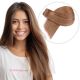 Brun Pâle #8 Rallonges Cousues (Trames) - Cheveux Humains Naturels
