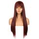DM1707543-v4 - Perruque Longue Cheveux Synthétique Rouge Foncé Avec Toupet