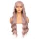 DM1808646-v4 - Perruque Longue Cheveux Synthétique Rose Pastel  Avec Toupet 