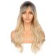 DM2031262-v4 - Perruque Longue Cheveux Synthétique Blonde Ombrée Avec Toupet 