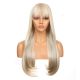 DM2031298-v4 - Perruque Longue Cheveux Synthétique Blonde Méchée Avec Toupet 