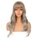 DM2031317-v4 - Perruque Longue Cheveux Synthétique Blonde Foncée Méchée Avec Toupet 