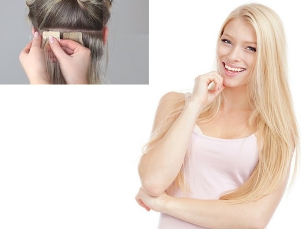 Rallonges à bandes adhésives extensions cheveux